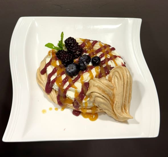 House made dessert with fresh berries